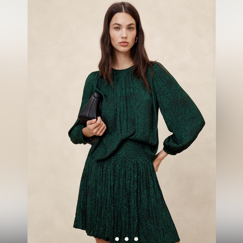 Banana Republic Crystal Pleated Blouse